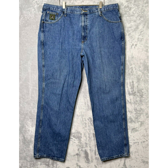 Cinch Jeans Mens 42*32 Medium Wash Relaxed Fit Green Label Original Tapered Leg - Picture 1 of 10